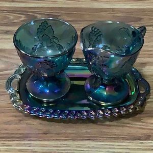 Vintage Carnival Glass Set